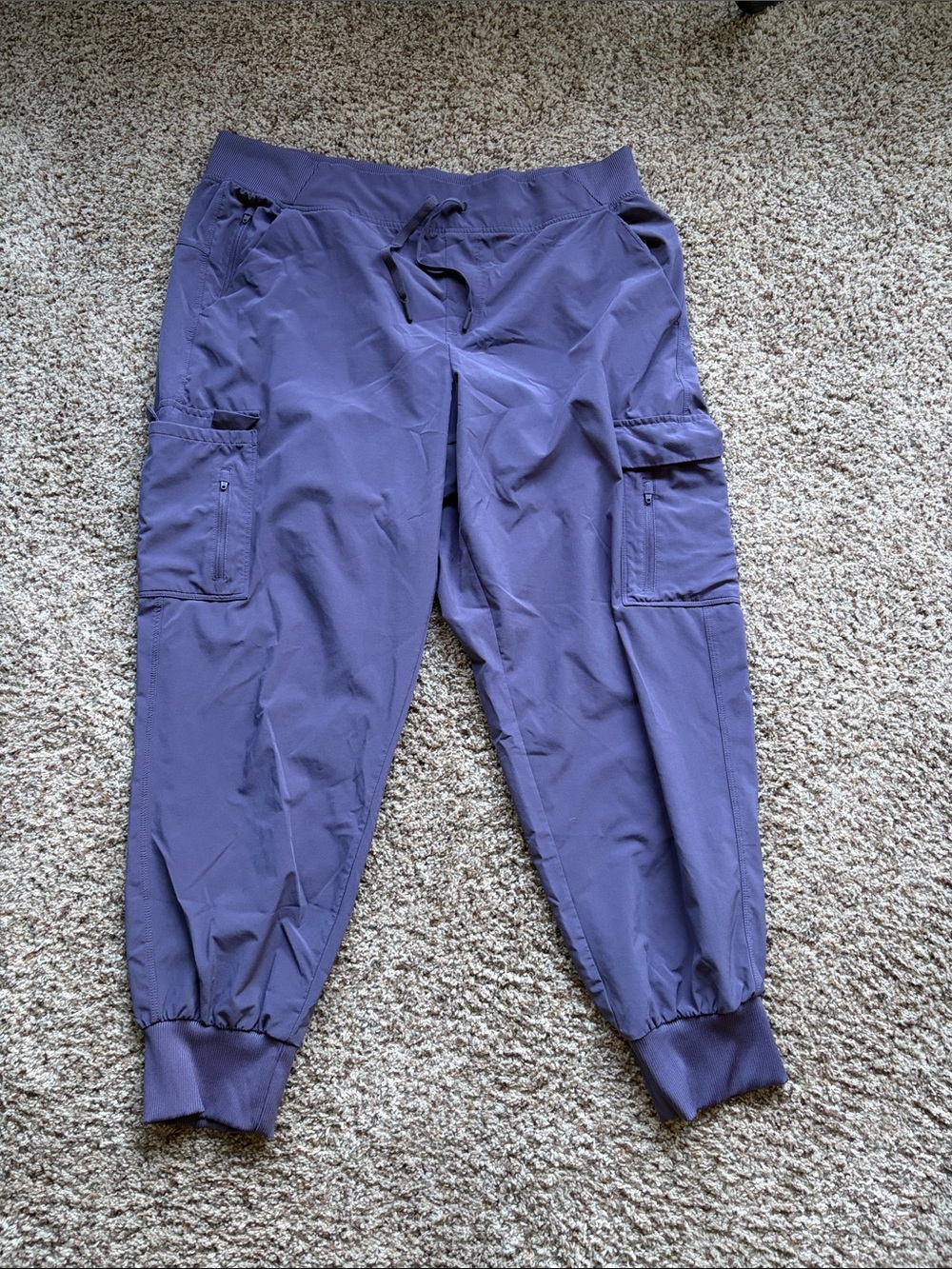 Purple Cargo Jogger Pants - Unbranded